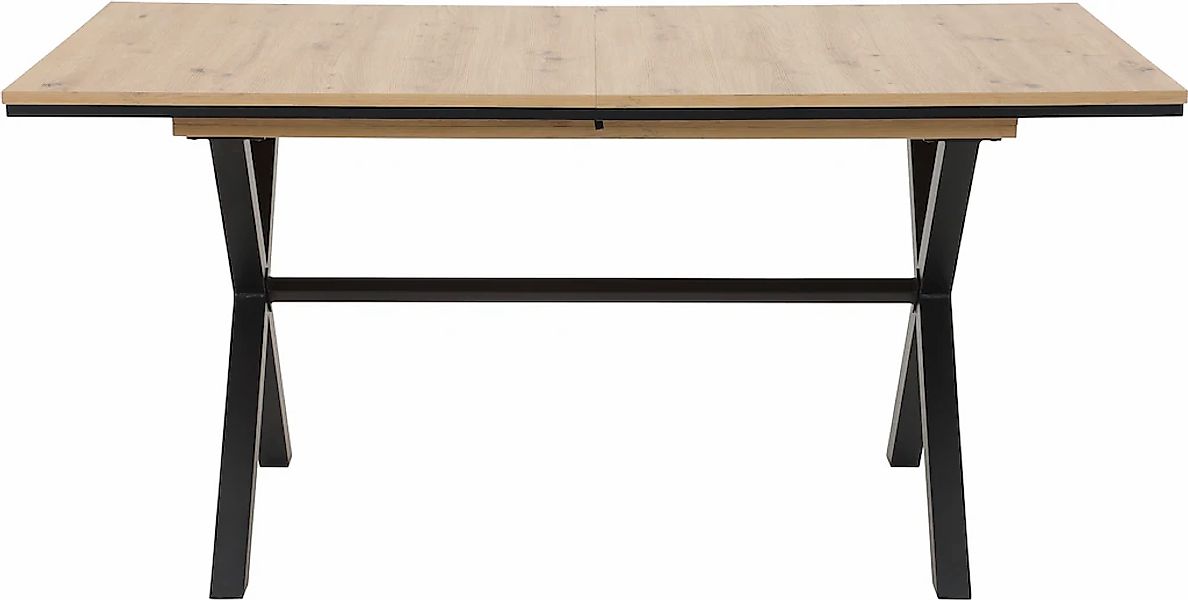 HELA Essgruppe "SAAR", (6 tlg.), Tisch 160-200x90 cm, Einlegeplatte, X-Gest günstig online kaufen
