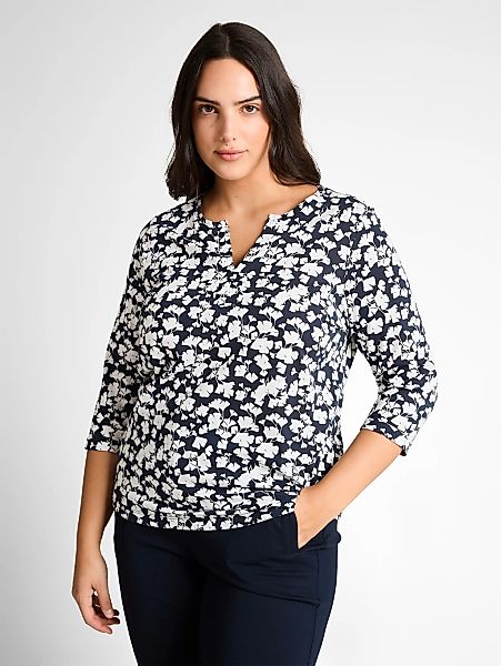 TOM TAILOR PLUS 3/4-Arm-Shirt mit All-Over Print günstig online kaufen