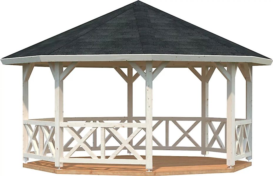 Palmako Holz-Pavillon Betty Natur unbehandelt 465 cm x 465 cm ohne Fußboden günstig online kaufen