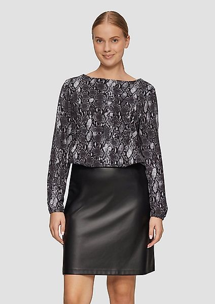 s.Oliver Langarmshirt T-Shirt Langarmshirt mit U-Boot-Ausschnitt im O-Shape günstig online kaufen