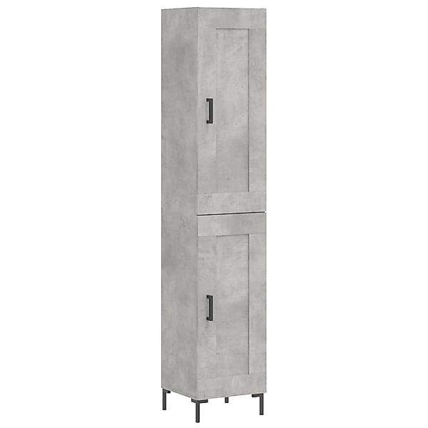 vidaXL Highboard Betongrau 34,5x34x180 cm Holzwerkstoff 3200453 günstig online kaufen