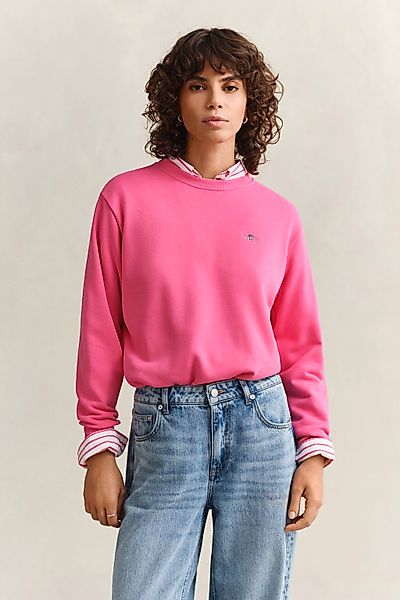 Gant Sweatshirt "SHIELD C-NECK SWEAT", Grafische GANT-Stickerei auf der Bru günstig online kaufen