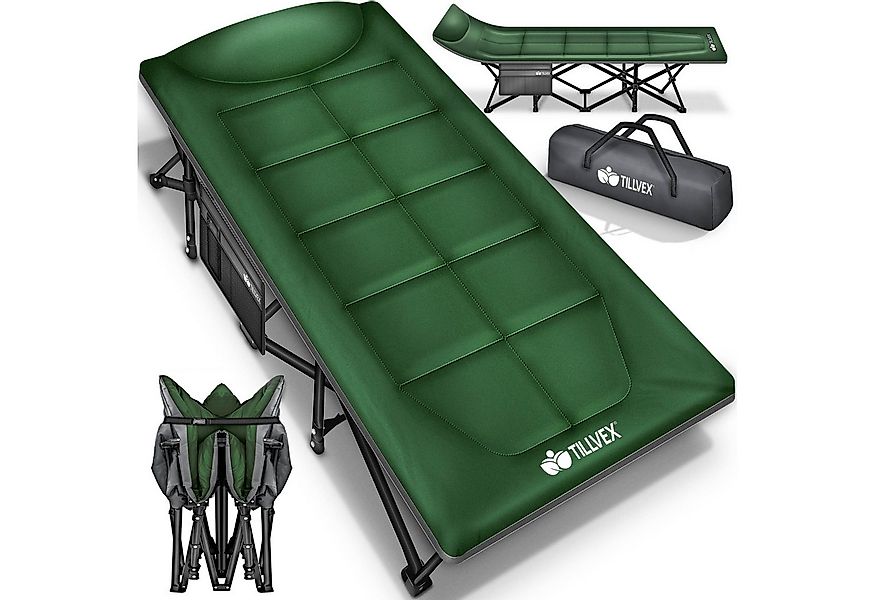 tillvex Feldbett Campingbett klappbar mit Tragetasche Campingliege (Klappbe günstig online kaufen