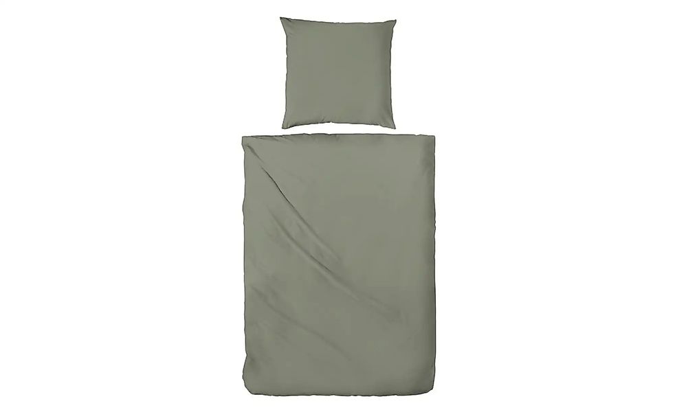 Flanell Bettwäsche-Set   ¦ grün ¦ Maße (cm): B: 155 H: 1 Bettwaren > Bettwä günstig online kaufen