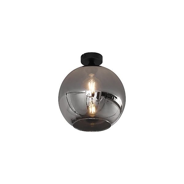 Qazqa Deckenleuchte Sandra, ohne Leuchtmittel, E27, Schwarz, Art Deco, Glas günstig online kaufen