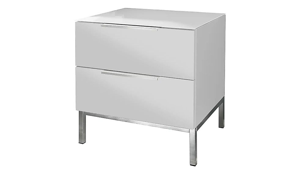 Nachtkommode mit 2 Schüben  Vitreo Neo ¦ weiß ¦ Maße (cm): B: 45 H: 46 T: 4 günstig online kaufen