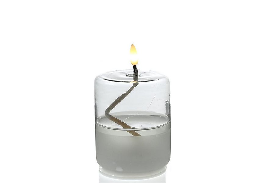 MARELIDA LED-Kerze im Glas Öllampe Flüssigwachs Optik flackernd Timer H: 13 günstig online kaufen