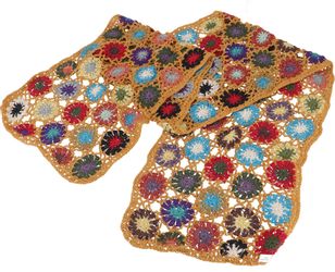 Guru-Shop Halstuch Häkelschal mit bunten Blümchen, günstig online kaufen