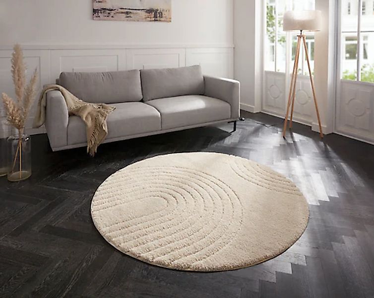 HANSE Home Teppich »Fergus«, rund, 22 mm Höhe, Shaggy, Weich, Skandi, Flaus günstig online kaufen
