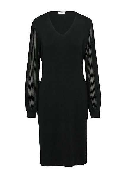 s.Oliver BLACK LABEL Midikleid - Feinstrick-Kleid mit V-Ausschnitt und tran günstig online kaufen