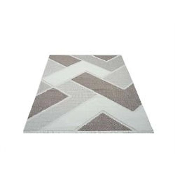 payé Teppich Linda 77 Kurzflor 120x170 cm Beige Geo-Muster günstig online kaufen