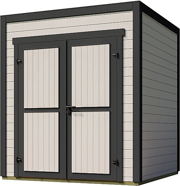 Nordic Holz Gartenhaus "Fynn 1", kleiner stilvoller Schuppen mit Flachdach günstig online kaufen
