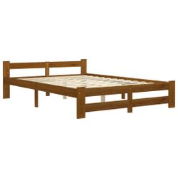 vidaXL Bett Massivholzbett Honigbraun Kiefer 120x200 günstig online kaufen