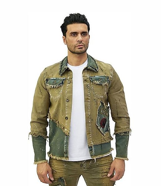 KINGZ Jeansjacke Designer Jeansjacke von KINGZ Camouflage 2XL günstig online kaufen