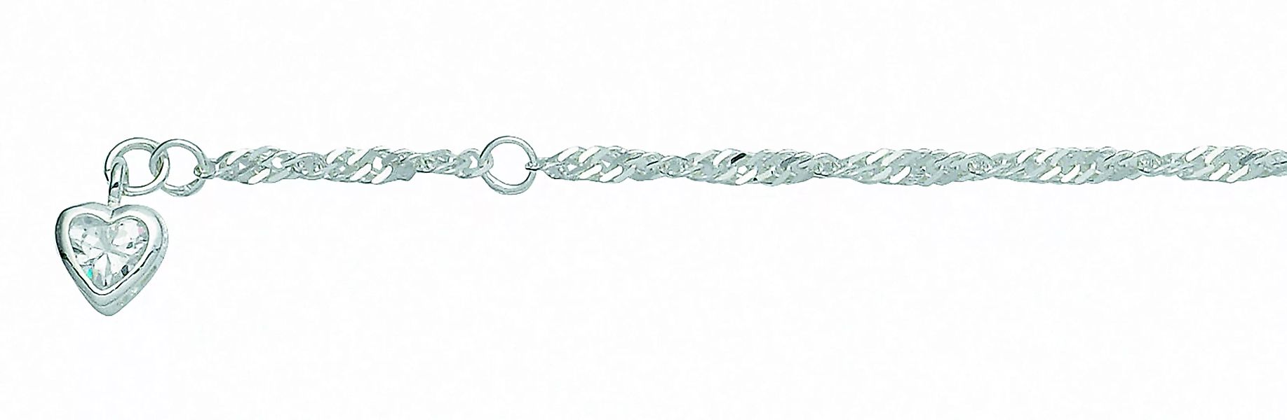 Adelia´s Fußkette "Damen Silberschmuck", 25 cm 925 Sterling Silber Singapur günstig online kaufen