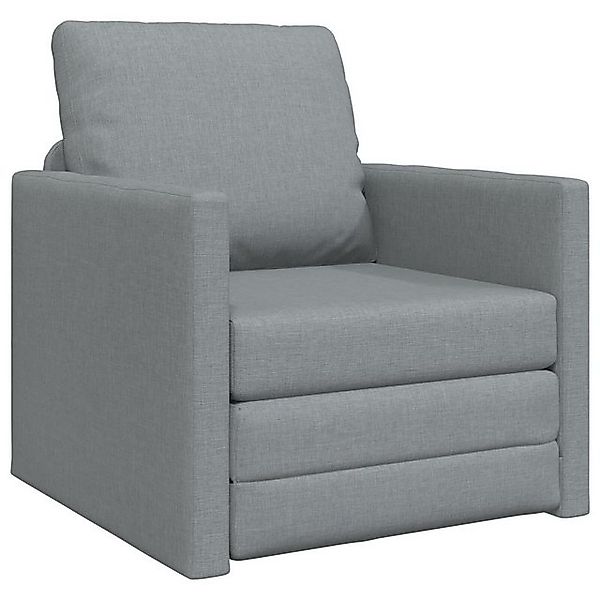 vidaXL Sofa Boden-Sofa-Bett 2-in-1 Hellgrau 74x77x81 cm Stoff, 1 Teile günstig online kaufen