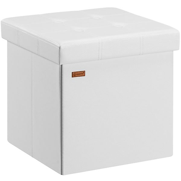 Casaria Sitzhocker, mit Stauraum Dunkelgrau Faltbar Deckel Stoff Gepolstert günstig online kaufen