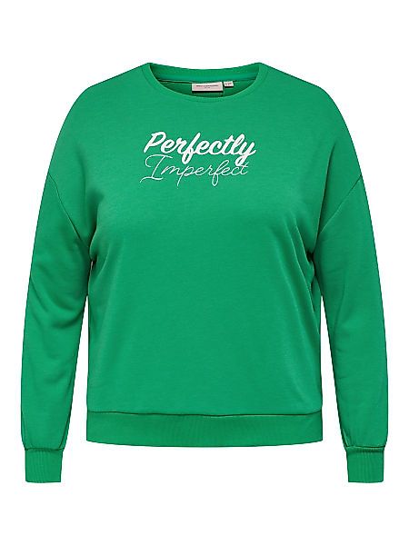 ONLY Curvy Rundhals- Sweatshirt Damen Grün günstig online kaufen