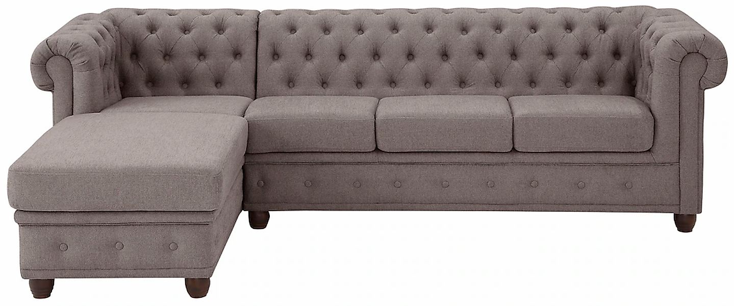 Home affaire Chesterfield-Sofa "New Castle L-Form", hochwertige Knopfheftun günstig online kaufen