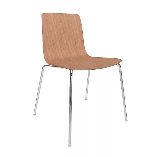 Arper - Aava 3906 Stuhl Gestell verchromt - birke eichenfarben/lackiert/BxH günstig online kaufen