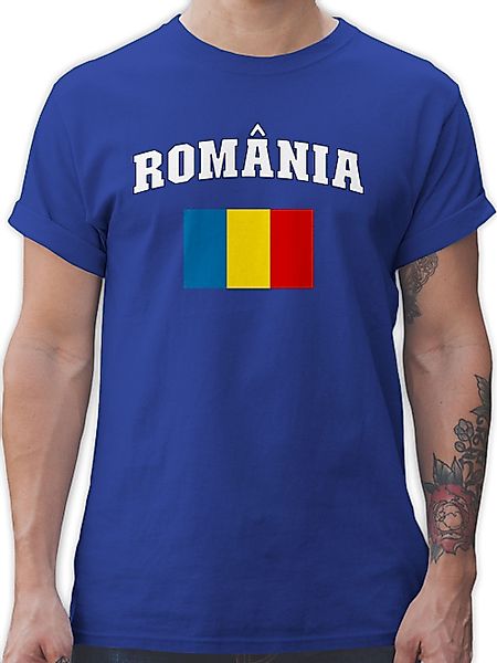 Shirtracer T-Shirt România Schriftzug mit Flagge, günstig online kaufen