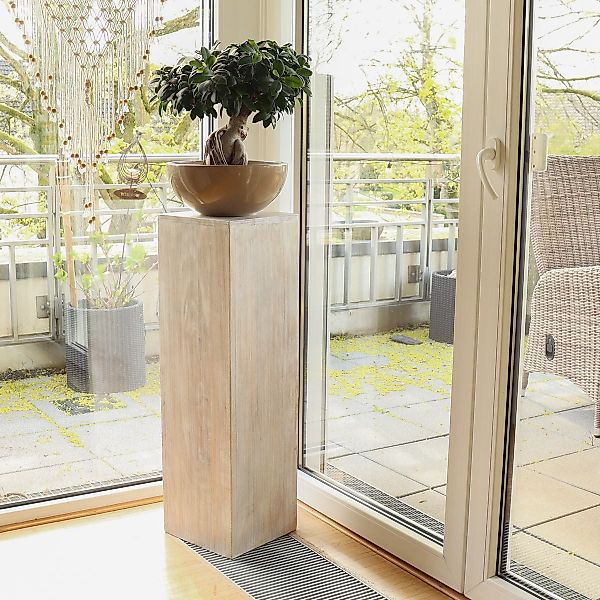 Oriental Galerie Blumenhocker Massive Holz Säule günstig online kaufen