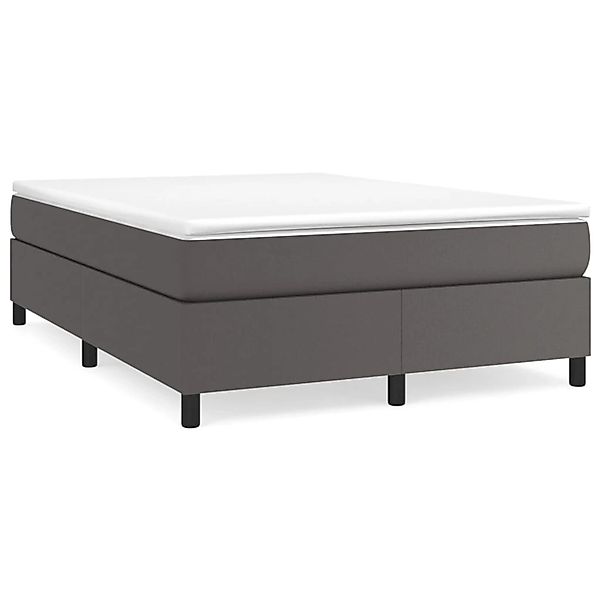 vidaXL Boxspringbett Grau 140x200 cm Kunstleder1469663 günstig online kaufen