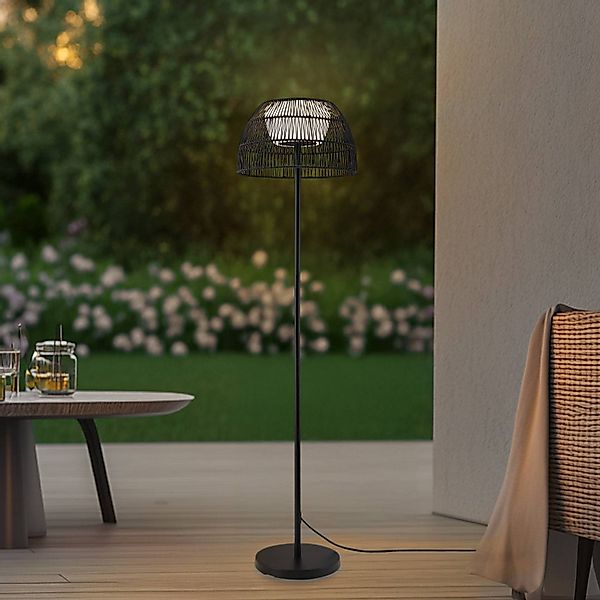 Lucande LED-Außenstehleuchte Heribio, schwarz, Eisen, 153 cm günstig online kaufen