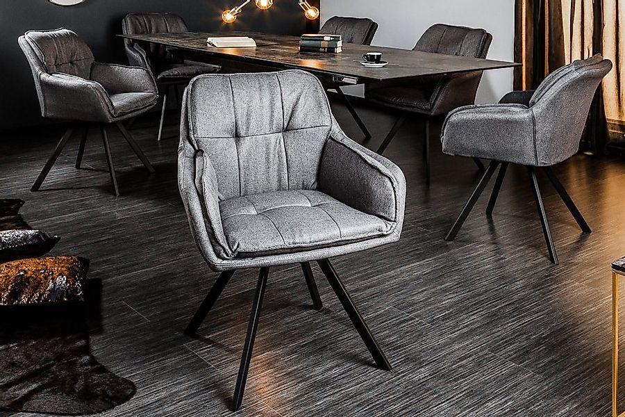 riess-ambiente Armlehnstuhl MR. LOUNGER grau / schwarz (Einzelartikel, 1 St günstig online kaufen