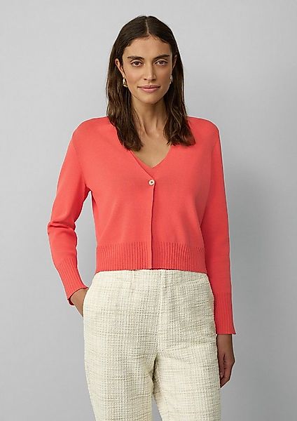 s.Oliver Cardigan Strickjacke Kurzer Feinstrick-Cardigan aus Viskosemix mit günstig online kaufen