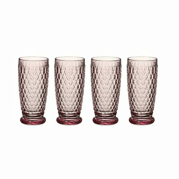 Villeroy & Boch Boston Coloured Longdrinkglas 400 ml rosa 4er Set Longdrink günstig online kaufen