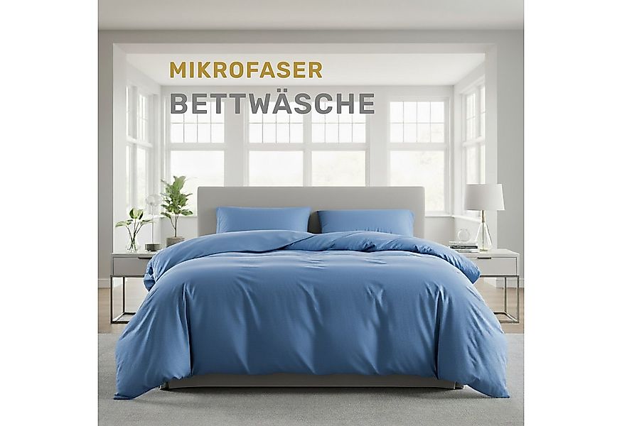 Lavea Bettwäsche Mikrofaser Bettwäsche-Sets mit Kissenbezügen und Bettbezüg günstig online kaufen