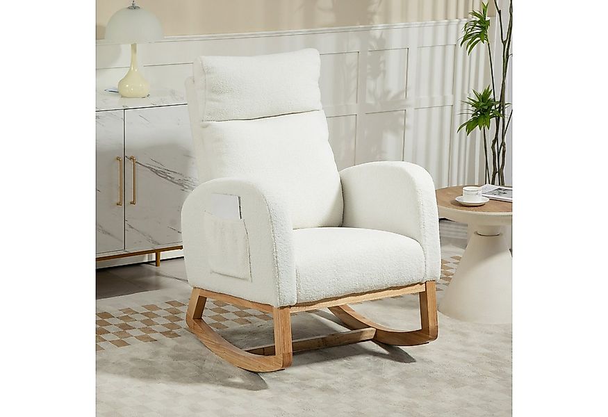 HOMCOM Schaukelstuhl mit Samtoptik (Schwingsessel, 1 St), bis 120 kg belast günstig online kaufen