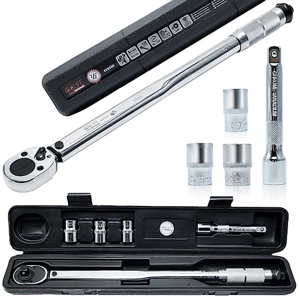 CCLIFE Drehmomentschlüssel Auto 6tlg 1/2 Zoll 28-210 Nm für Motorrad Inklus günstig online kaufen