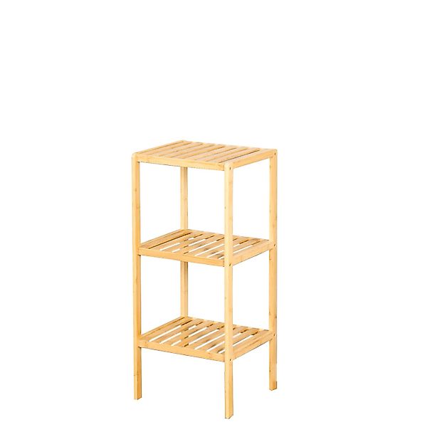 KARAT Bambus Standregal Lowa Platzsparendes Holzregal Mit 3 Etagen günstig online kaufen