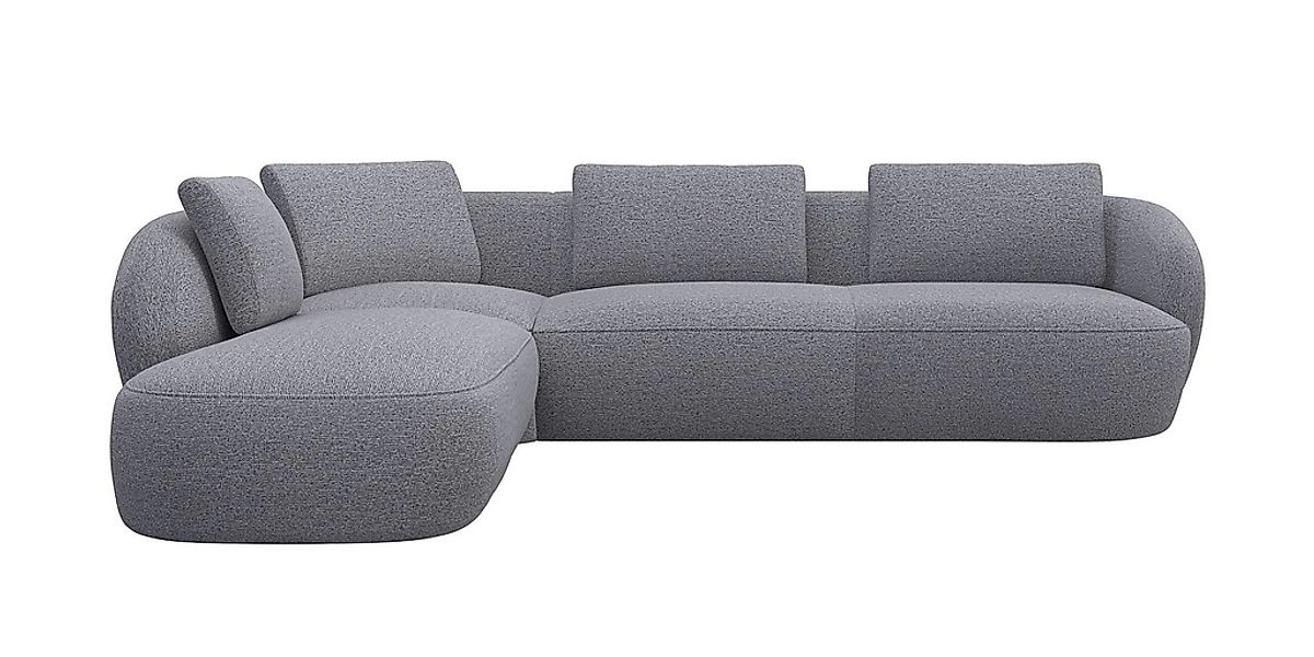 FLEXLUX Ecksofa "Torino, rund, L-Form, Sofa-Ecke mit Ottomane" Modernes, or günstig online kaufen