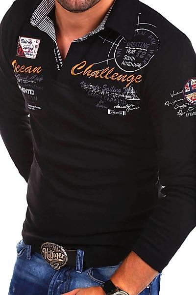 behype Poloshirt "CHALLENGE L/S", mit langen Ärmeln günstig online kaufen