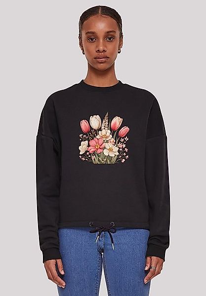 F4NT4STIC Sweatshirt Rosa weißer Frühlingsblumenstrauß Premium Qualität günstig online kaufen