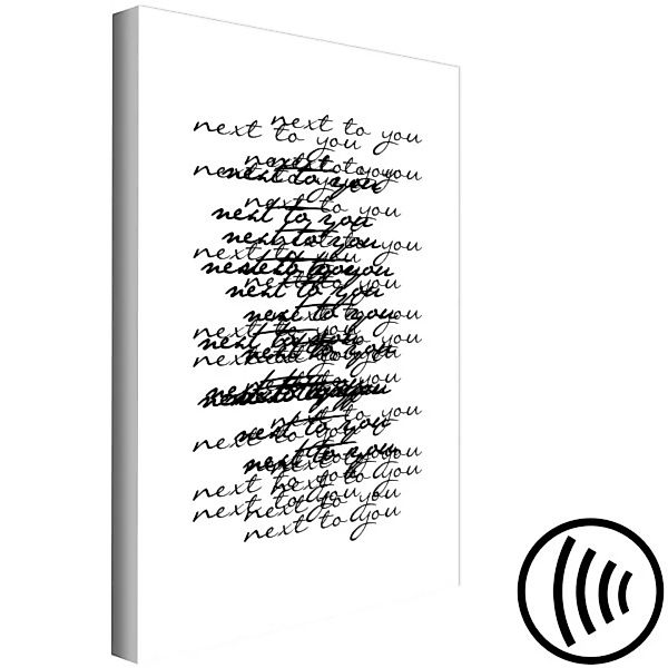 Wandbild Next to you - viele Schriftzüge auf Englisch in Schwarz-Weiß XXL günstig online kaufen