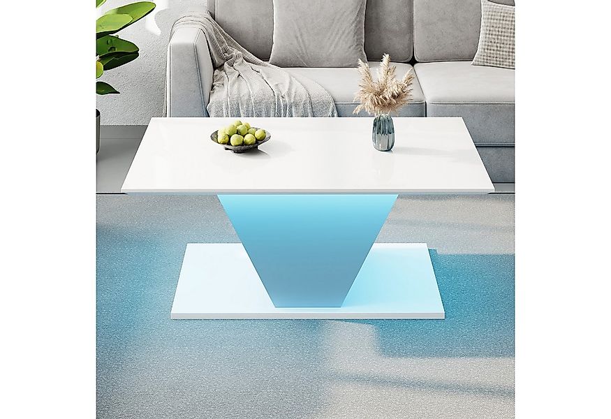 MODFU Couchtisch mit Hochglanzoberfläche (Wohnzimmertisch, Beistelltisch, 1 günstig online kaufen