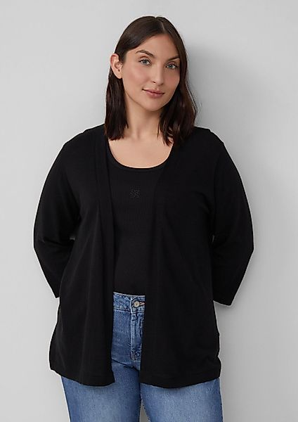 s.Oliver Cardigan Strickjacke Feinstrick-Cardigan aus Baumwolle günstig online kaufen