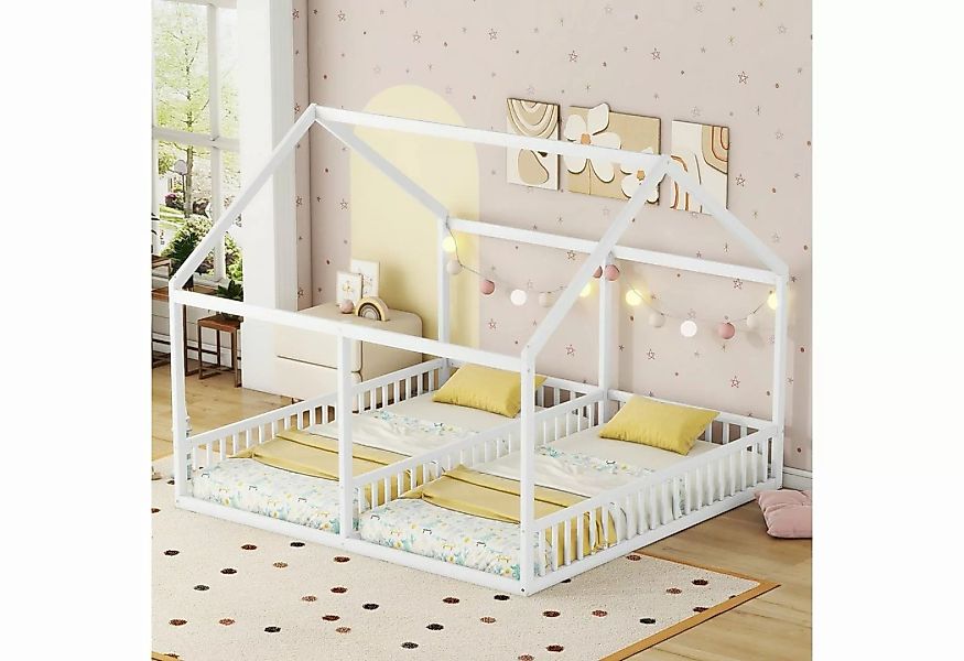 REDOM Kinderbett Holzbett Funktionsbett Einzelbetten flache Betten (Hausmod günstig online kaufen