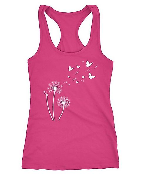 Neverless Tanktop Damen Tank-Top Pusteblume Schmetterlinge Dandelion Butter günstig online kaufen