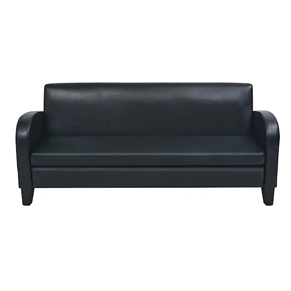 vidaXL 3-Sitzer-Sofa Kunstleder Schwarz günstig online kaufen