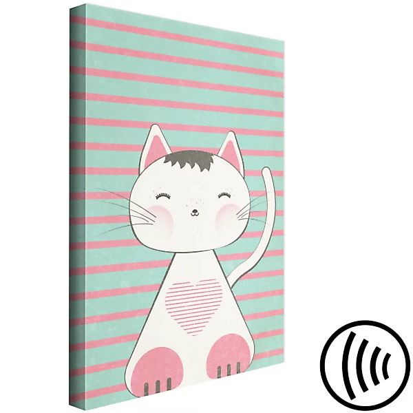 Wandbild Striped Kitten (1 Part) Vertical XXL günstig online kaufen