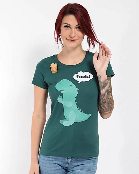 T-rex Mit Pommes | Broschenshirt Damen günstig online kaufen