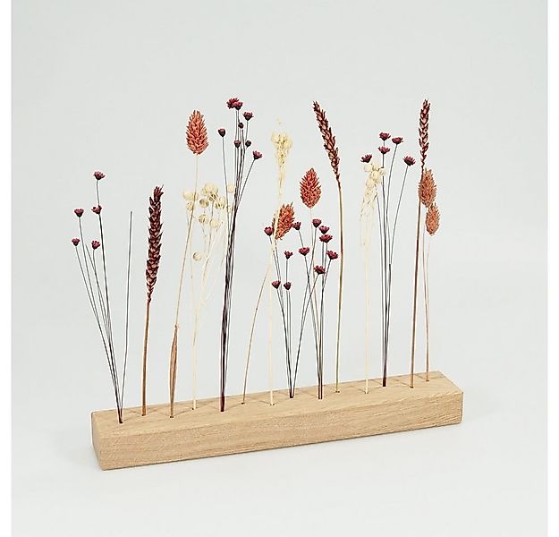 Trockenblume FlowerBar “GOLD RICHTIG”, Holzleiste mit Trockenblumen & edle günstig online kaufen