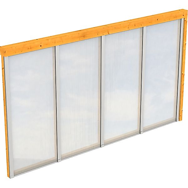 Skan Holz Seitenwand m. Polycarbonatplatten (WA) 355 x 200 cm Fichte Eiche günstig online kaufen