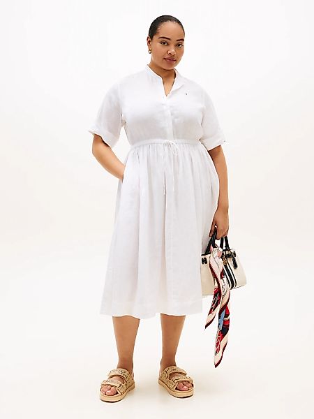 Tommy Hilfiger Curve Midikleid "CRV LINEN MIDI SHIRT DRESS SS" in großen Gr günstig online kaufen