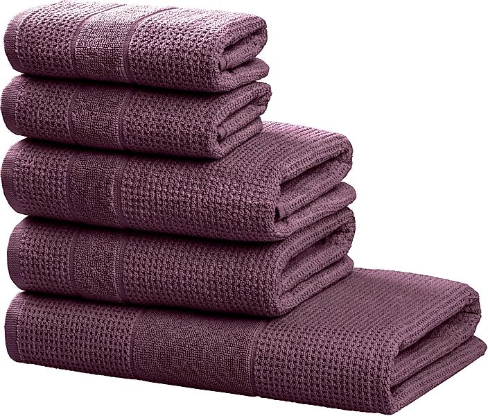 my home Handtuch Set "Kimi, Duschtuch, Handtücher und Gästetücher" Set 5 Wa günstig online kaufen